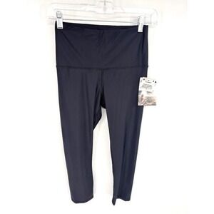 Yoga Democracy Cropped Leggings Black High Rise Size Small Sustainable Gym Capri